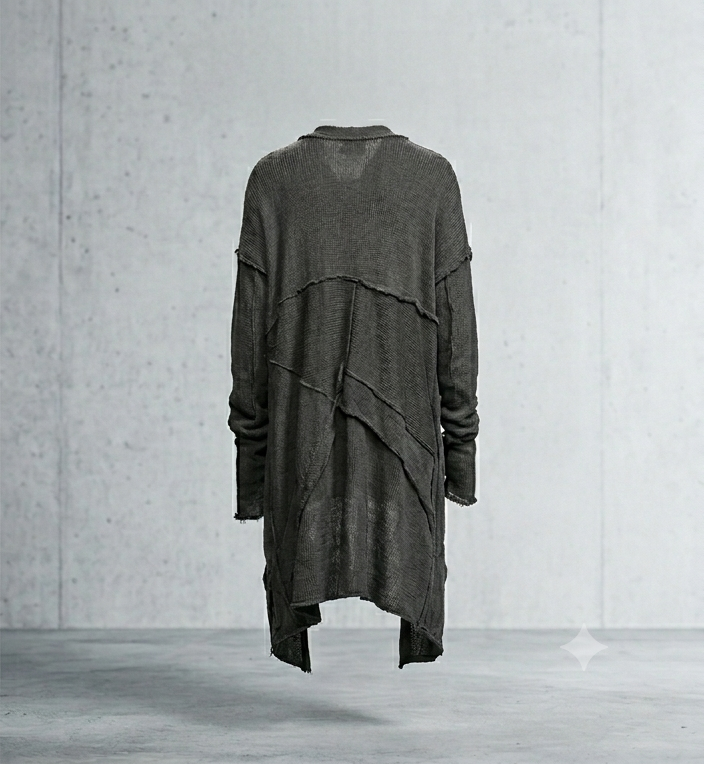 Cardigan cyber-sigilism SYMBIOS-E — face